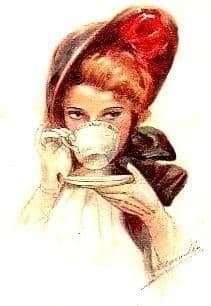 mulher bebendo café